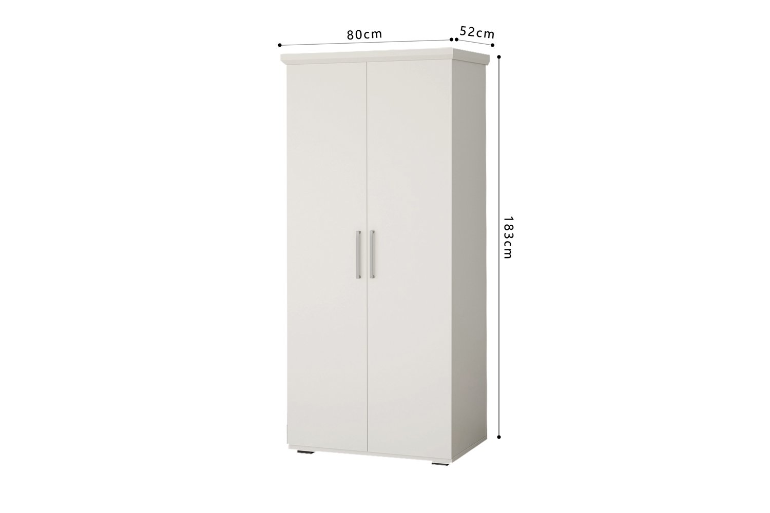Armoire 'Mike' 2 portes Blanc - Image 5