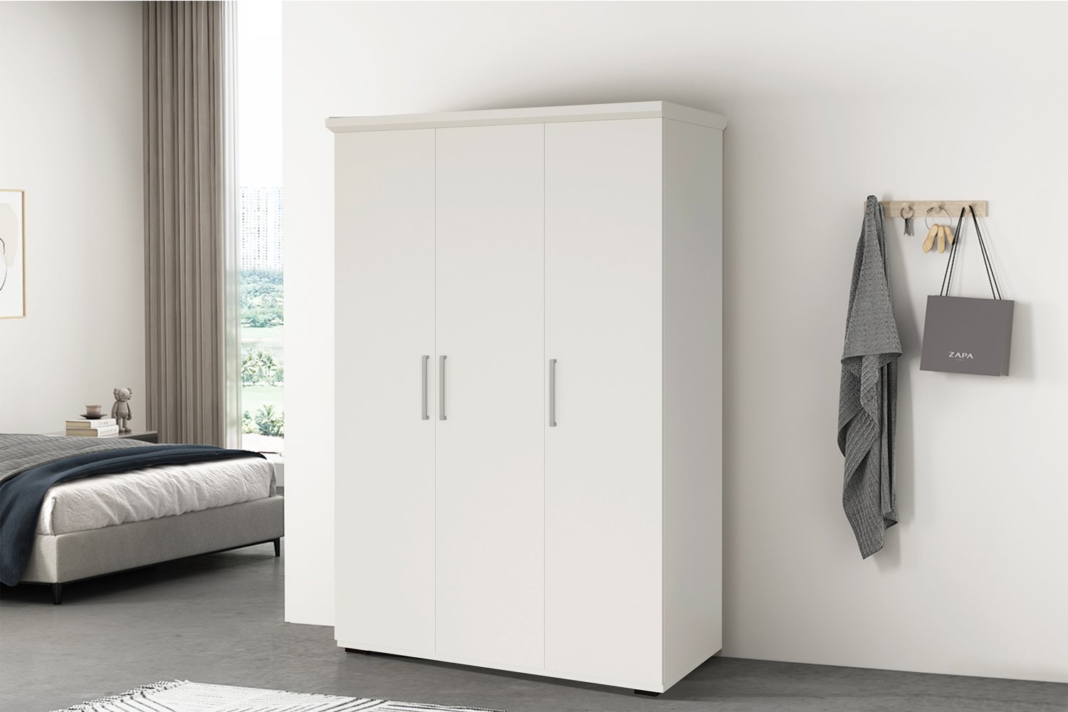 Armoire 'Mike' 3 portes Blanc