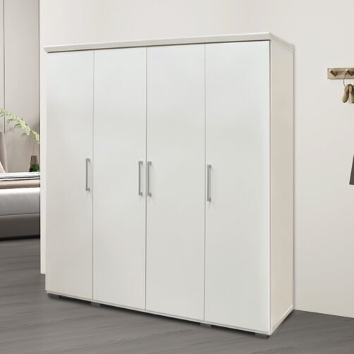 Armoire 'Mike' 4 portes Blanc