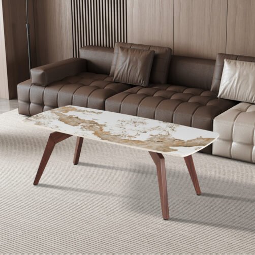 Table basse 'Alma' 120x60 cm Brillante Pandora - Pied noyer
