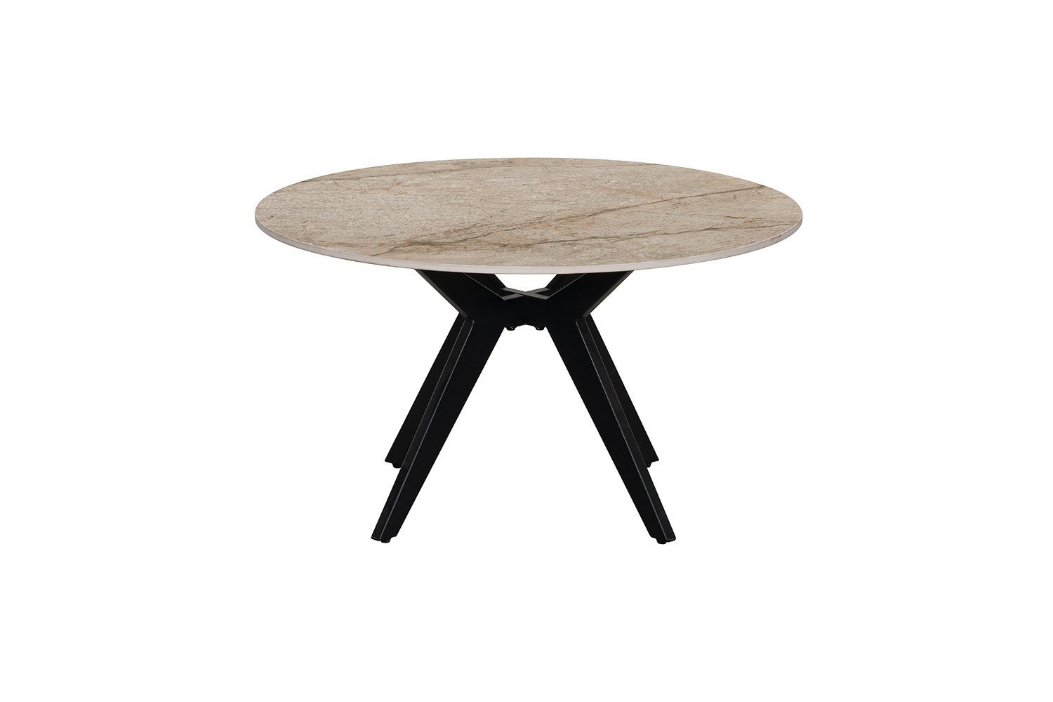 Table basse 'Apollo' 80cm Ronde Pierre Brillante Taj Mahal Beige - Image 3