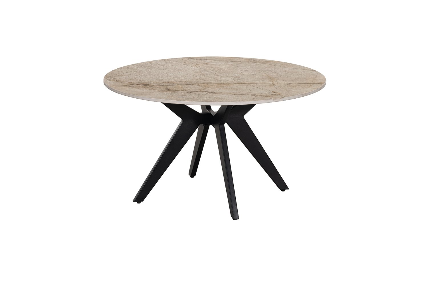 Table basse 'Apollo' 80cm Ronde Pierre Brillante Taj Mahal Beige - Image 4