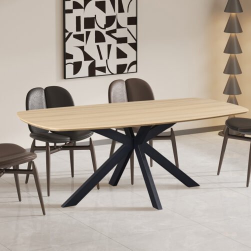 Table 'Aziz' 200 cm Ovale Danoise Décor Chêne Naturel