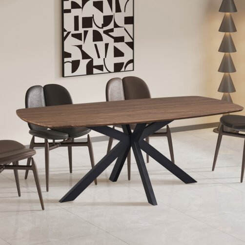 Table 'Aziz' 200 cm Ovale Danoise Décor Chêne Foncé
