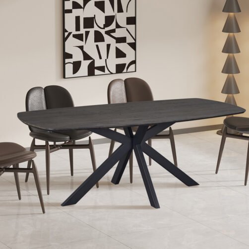 Table 'Aziz' 200 cm Ovale Danoise Décor Brun foncé
