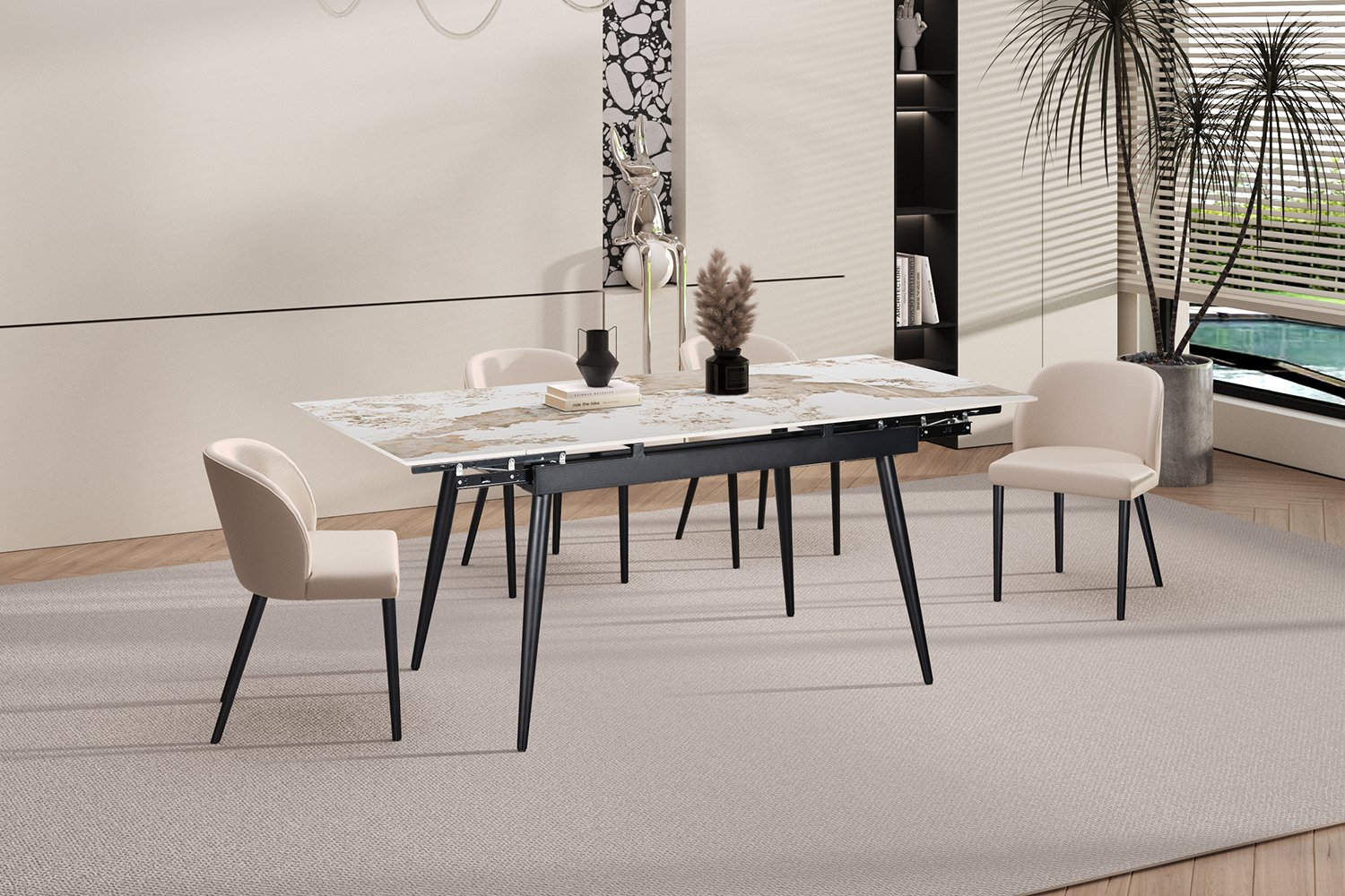Table extensible 'Hero' 120-180 cm Pierre Brillante Pandora
