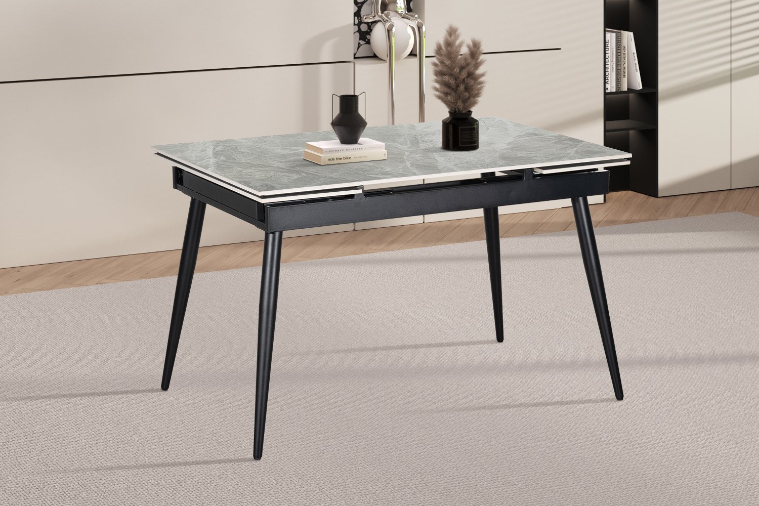 Table extensible 'Hero' 120-180 cm Pierre Brillante Italian Gris - Image 2