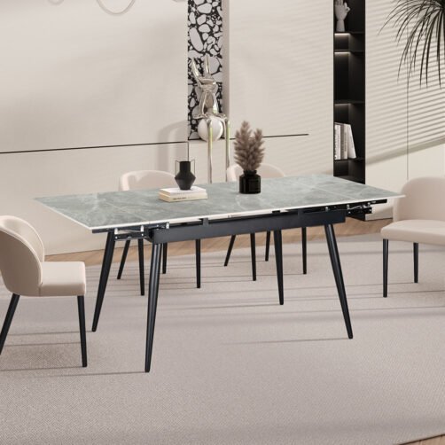 Table extensible 'Hero' 120-180 cm Pierre Brillante Italian Gris