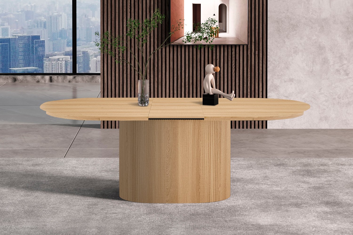 Table extensible 'Lagos' 180-220 cm Ovale Décor chêne naturel - Image 4