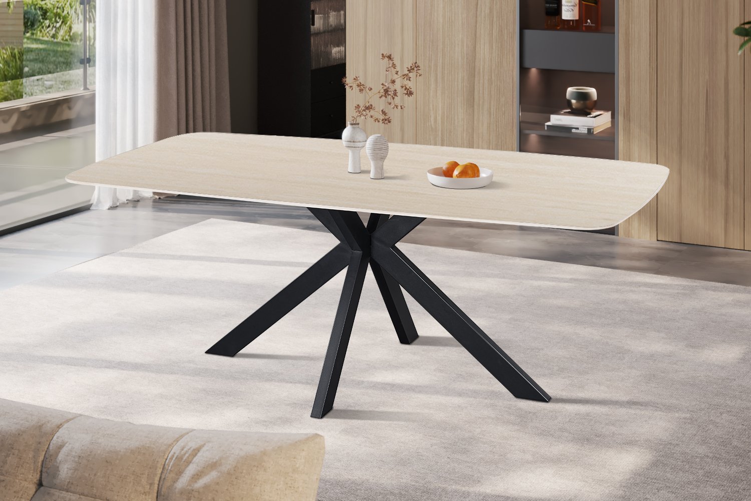 Table 'Apollo' 200 cm Ovale Danoise Pierre Baroque beige - Image 2