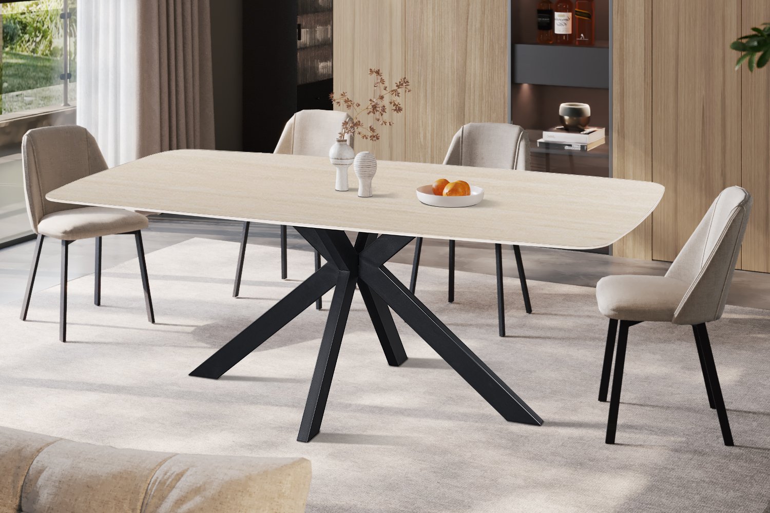 Table 'Apollo' 200 cm Ovale Danoise Pierre Baroque beige - Image 3