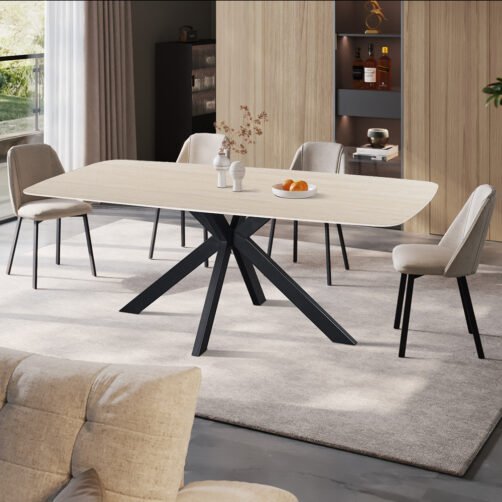 Table 'Apollo' 200 cm Ovale Danoise Pierre Baroque beige