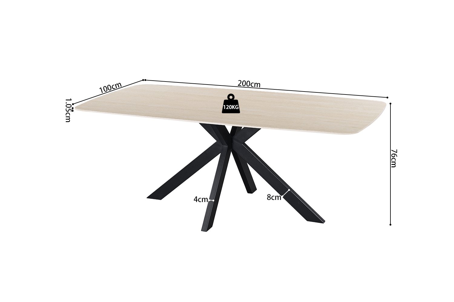 Table 'Apollo' 200 cm Ovale Danoise Pierre Baroque beige - Image 8