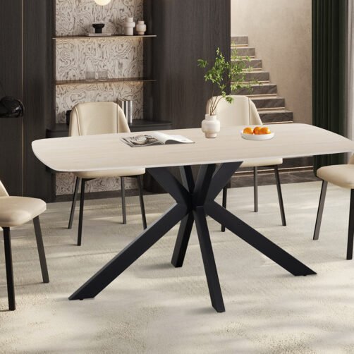 Table 'Apollo' 160 cm Ovale Danoise Pierre Baroque beige