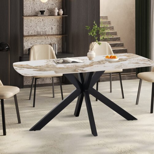 Table 'Apollo' 160 cm Ovale Danoise Pierre Brillante Pandora