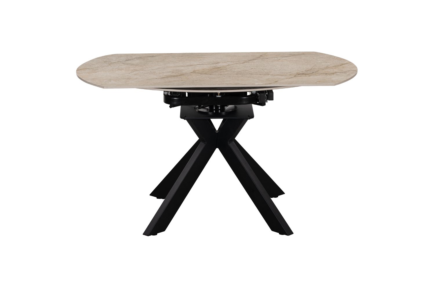 Table extensible 'Athena' Ronde 140-140x90 cm Pierre Taj Mahal Beige - Image 5