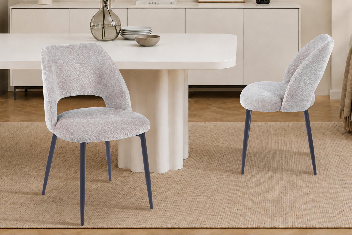 Chaise 'Arlo' Tissu Perfect Harmony Sable - Image 2