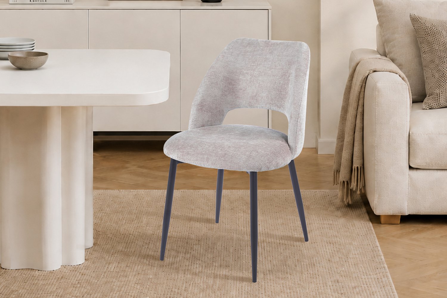 Chaise 'Arlo' Tissu Perfect Harmony Sable