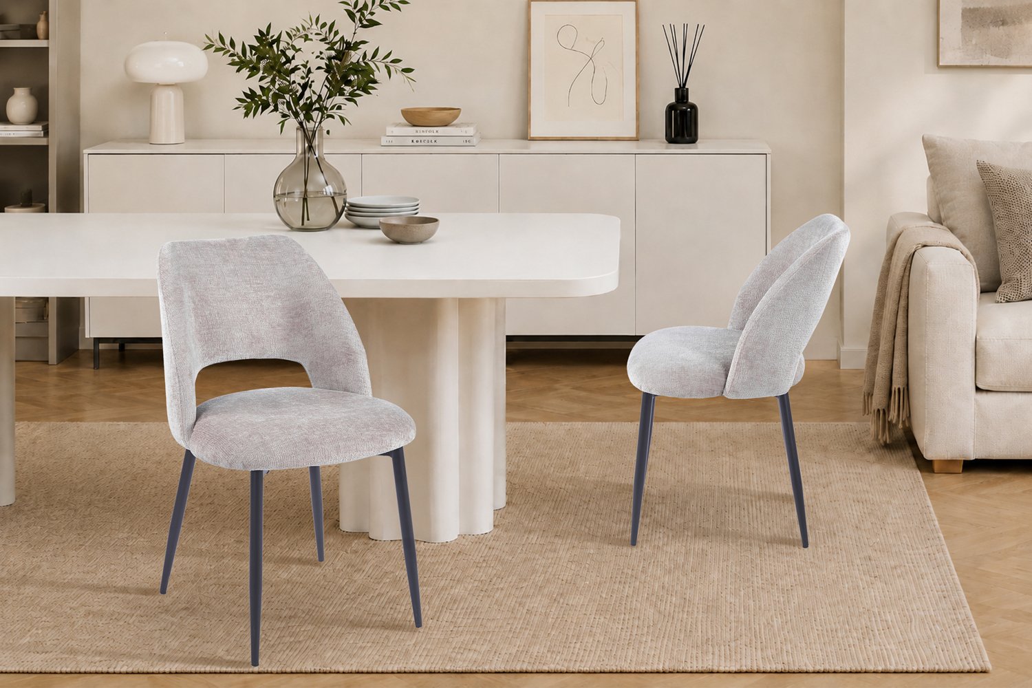 Chaise 'Arlo' Tissu Perfect Harmony Sable - Image 3