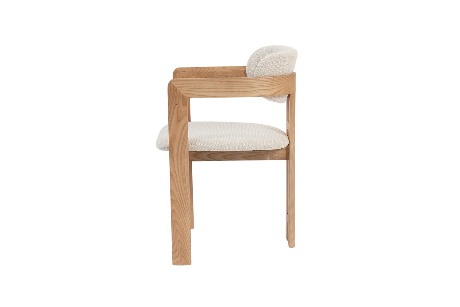 Chaise 'Camille' Frêne Naturel Tissu Beige - Image 11