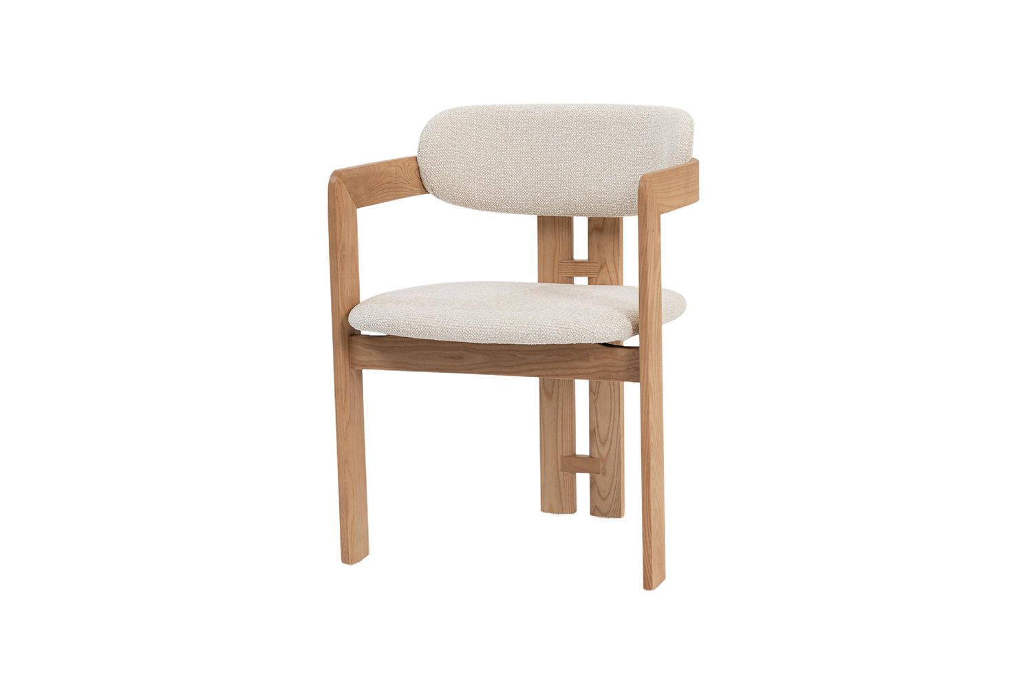 Chaise 'Camille' Frêne Naturel Tissu Beige - Image 12