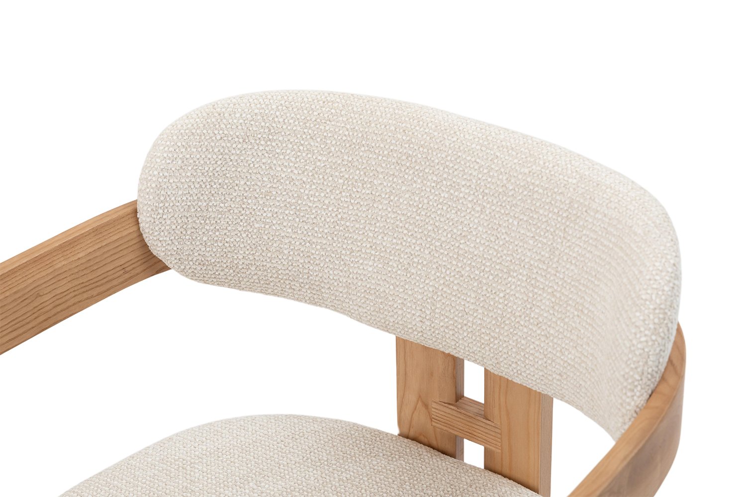Chaise 'Camille' Frêne Naturel Tissu Beige - Image 14