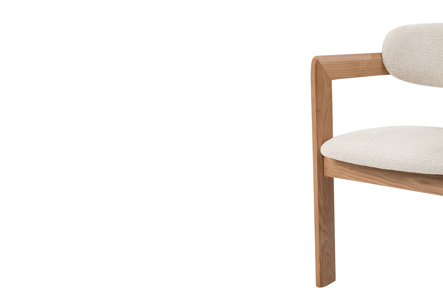 Chaise 'Camille' Frêne Naturel Tissu Beige - Image 19