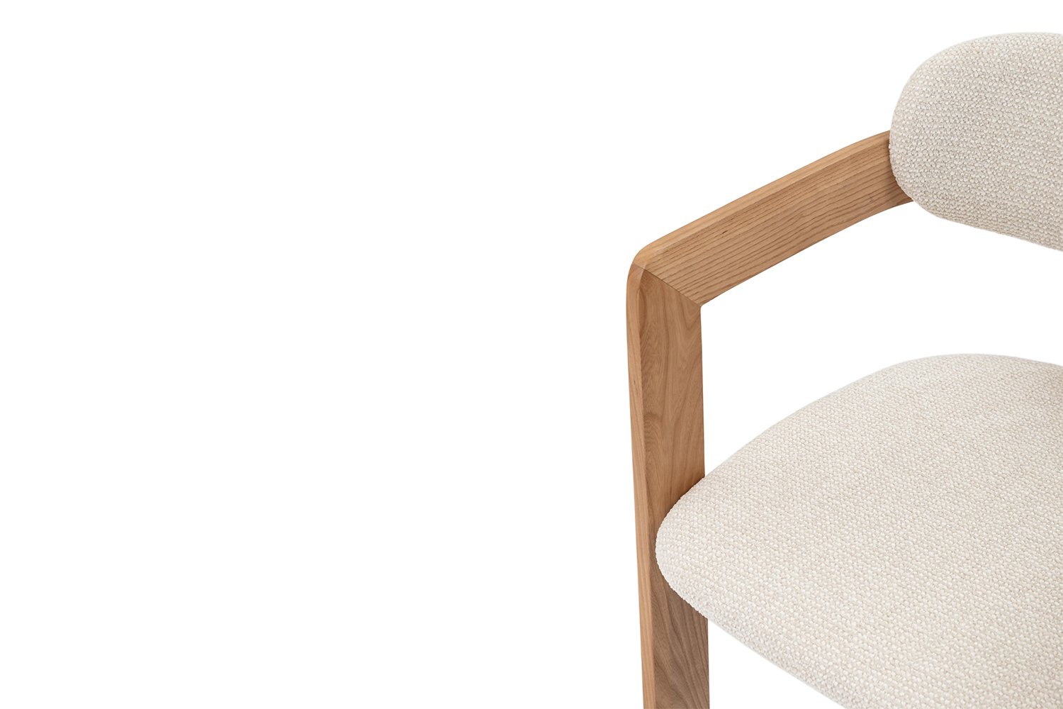 Chaise 'Camille' Frêne Naturel Tissu Beige - Image 20