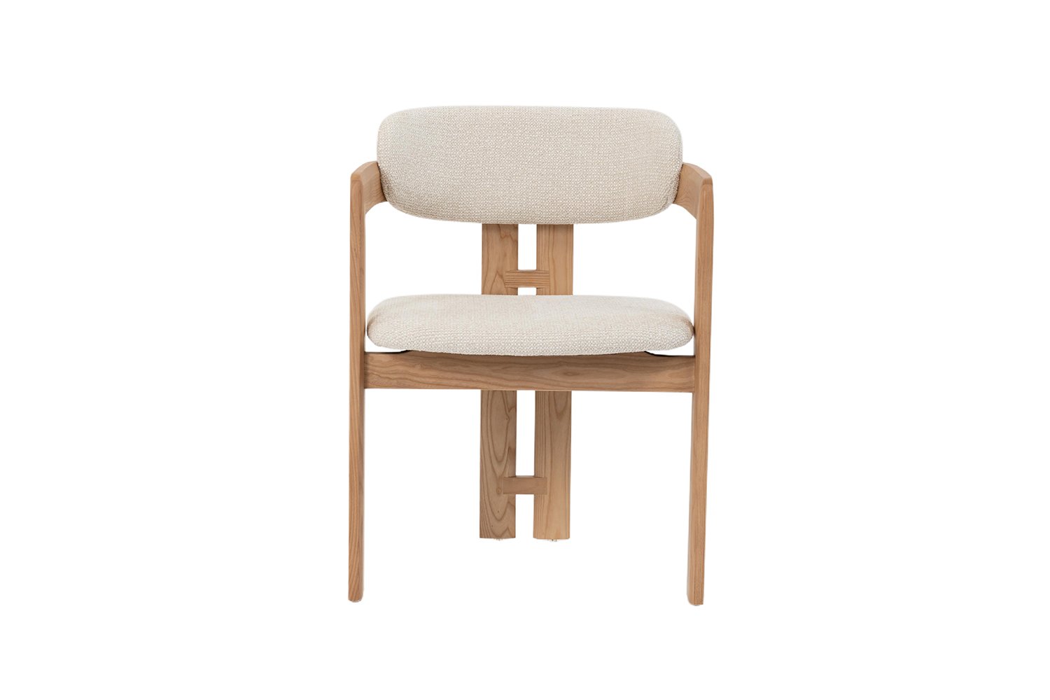 Chaise 'Camille' Frêne Naturel Tissu Beige - Image 5