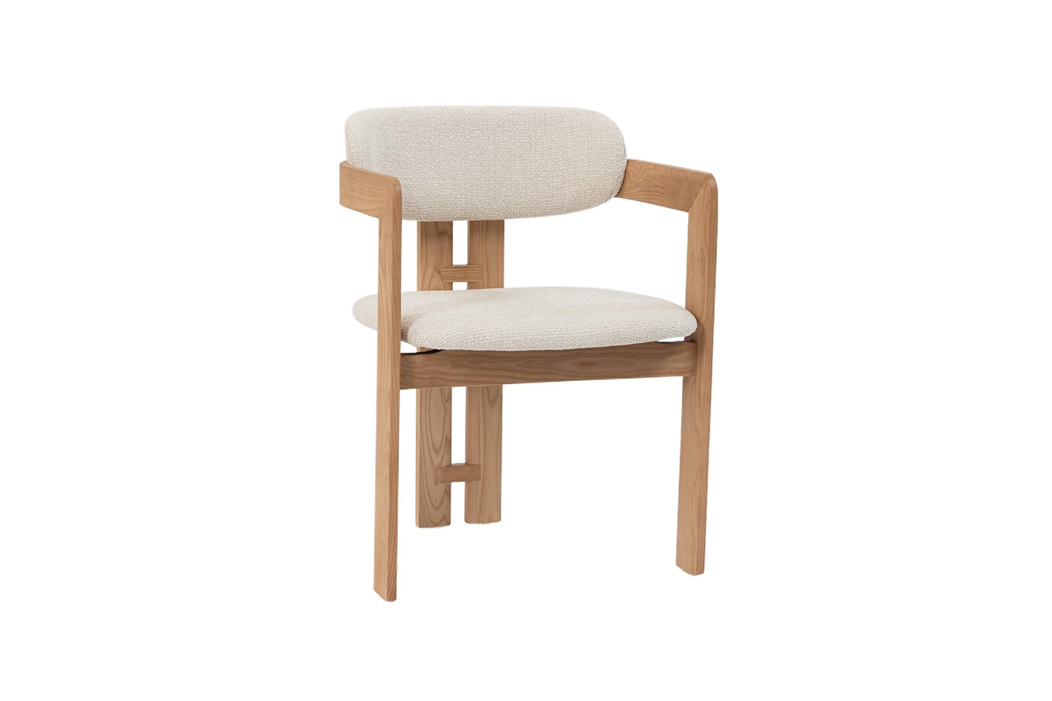 Chaise 'Camille' Frêne Naturel Tissu Beige - Image 6