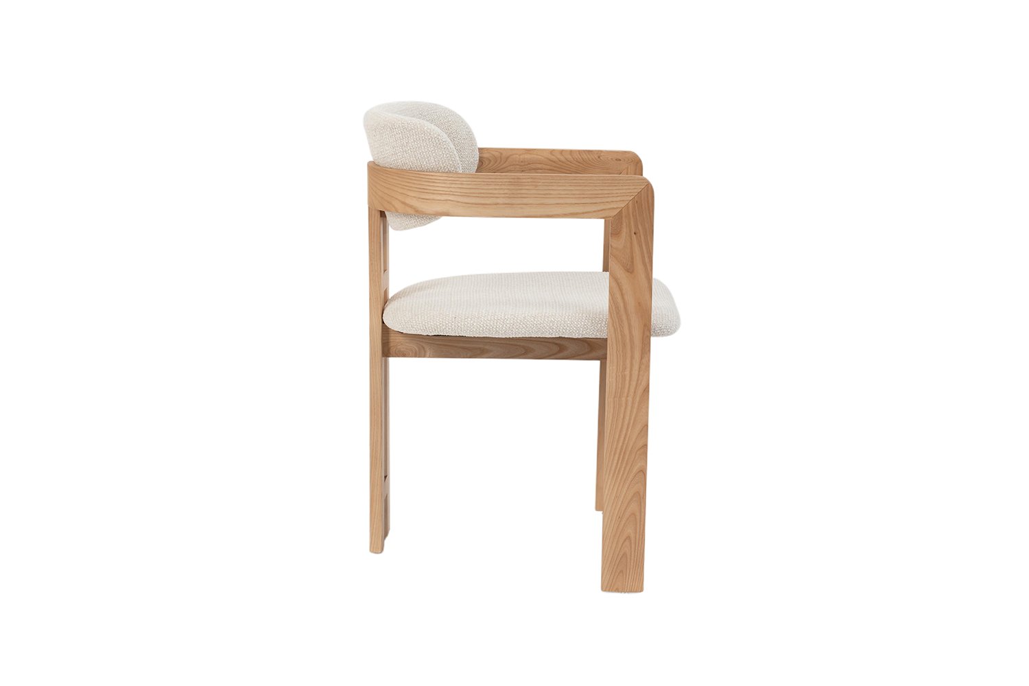 Chaise 'Camille' Frêne Naturel Tissu Beige - Image 7