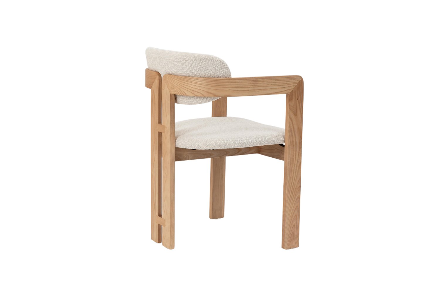 Chaise 'Camille' Frêne Naturel Tissu Beige - Image 8