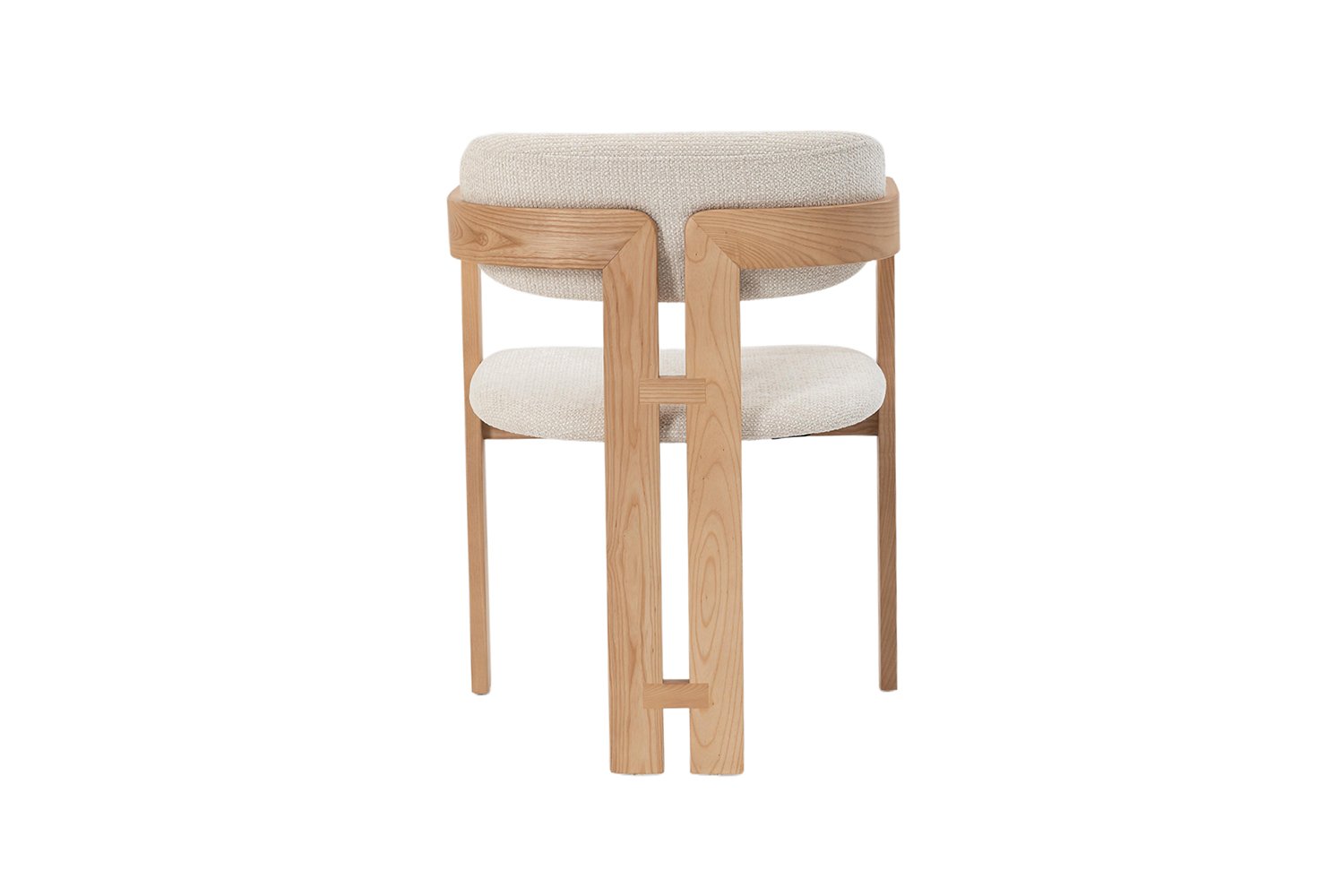 Chaise 'Camille' Frêne Naturel Tissu Beige - Image 9