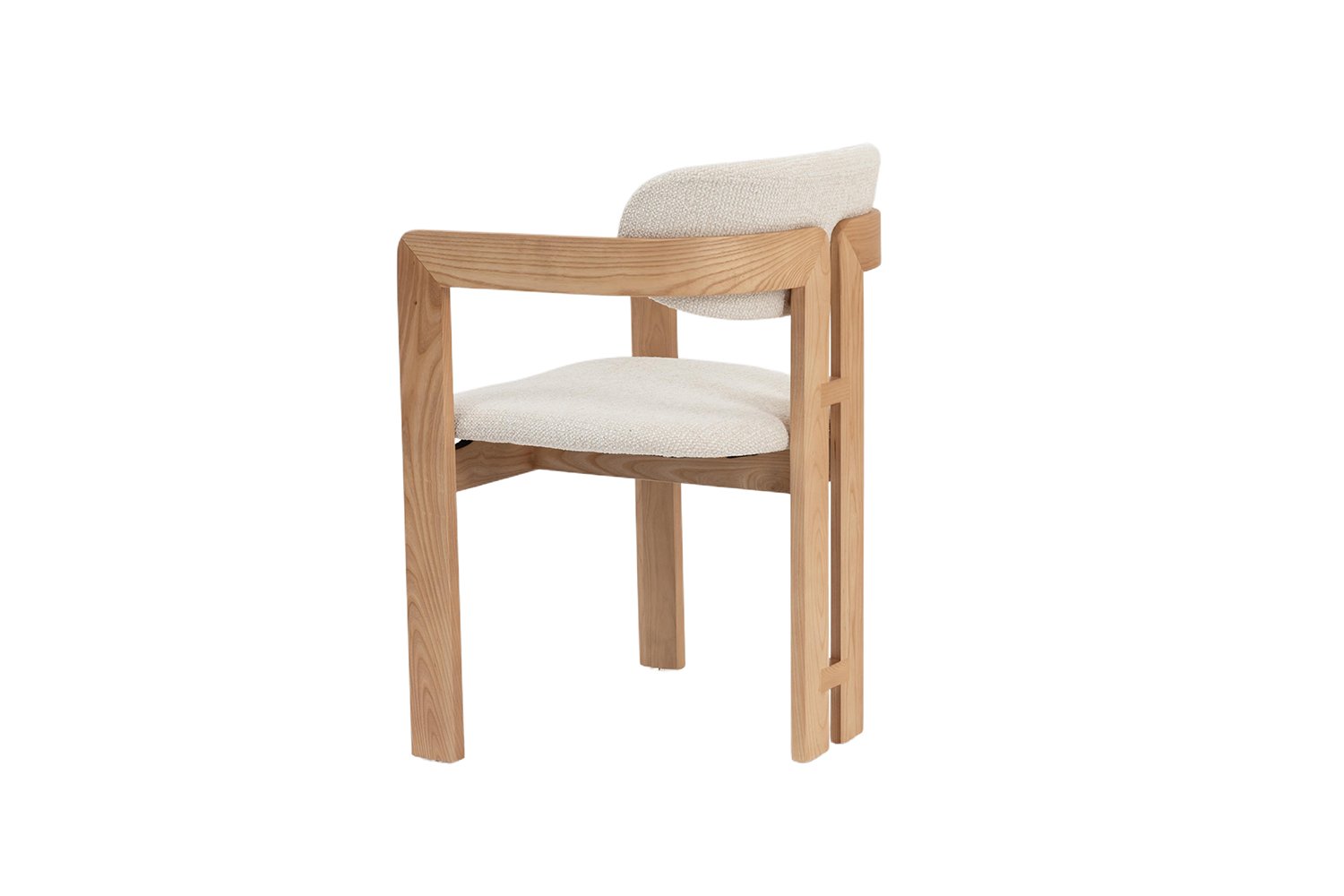 Chaise 'Camille' Frêne Naturel Tissu Beige - Image 10