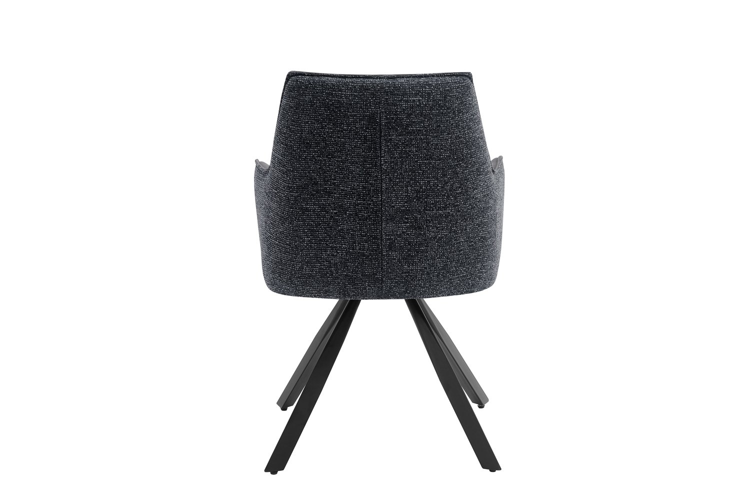 Chaise 'Solenne' Pivotante en tissu noir - Image 7