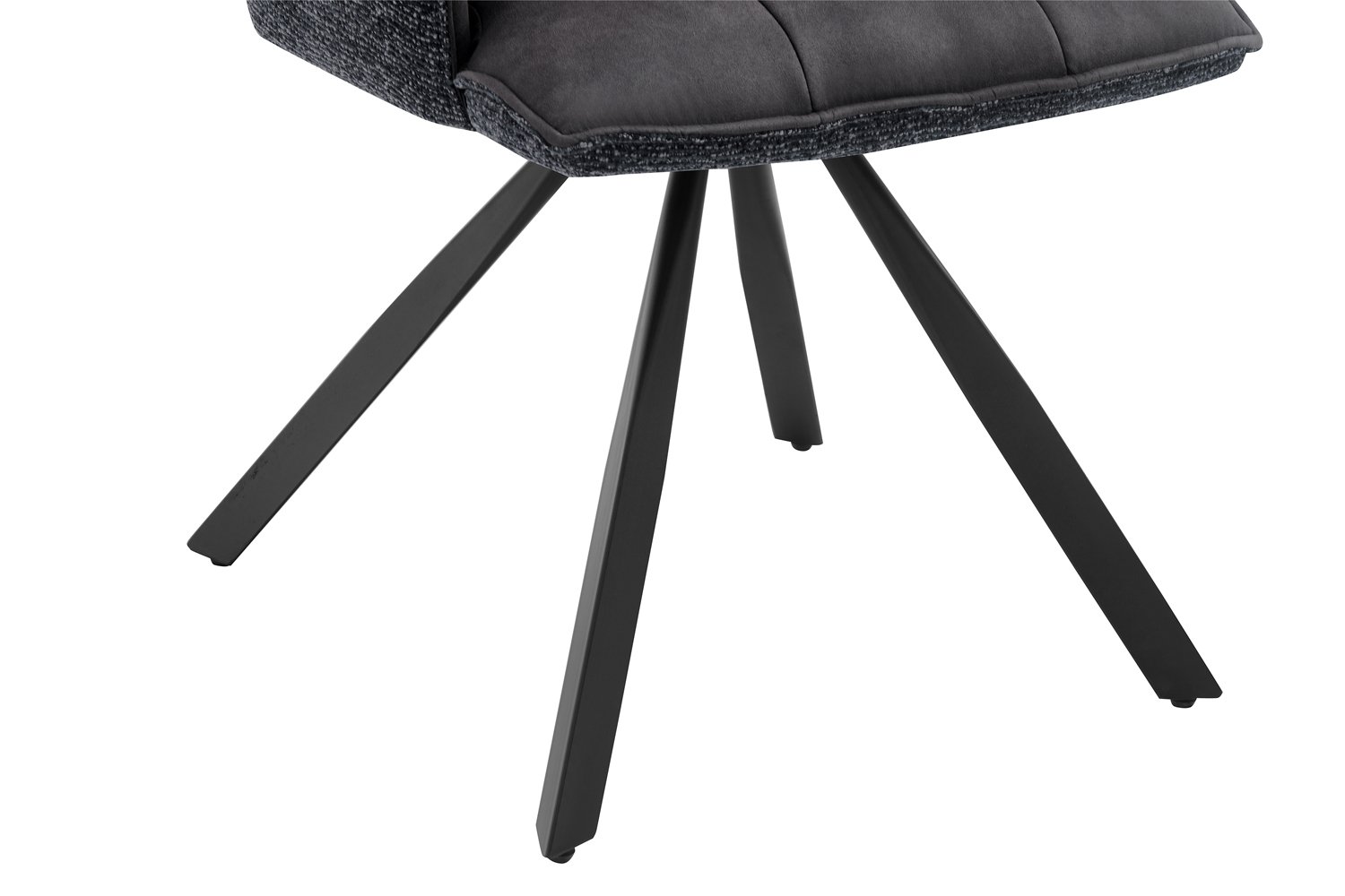 Chaise 'Solenne' Pivotante en tissu noir - Image 8