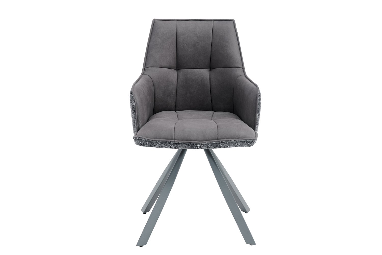Chaise 'Solenne' Pivotante en tissu gris foncé - Image 4
