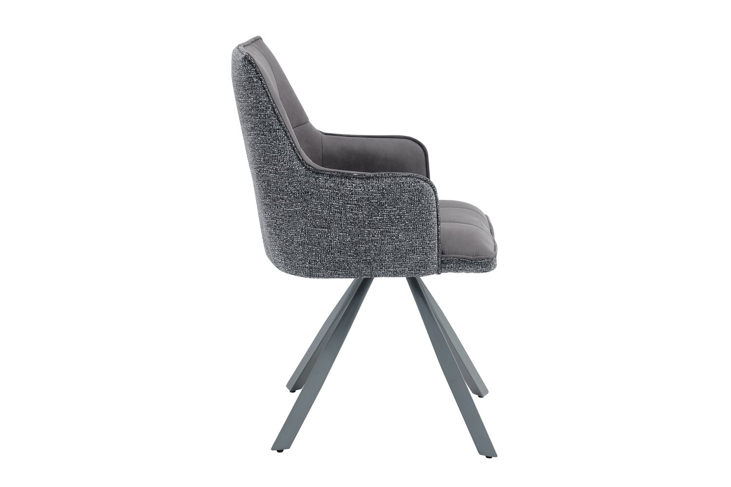 Chaise 'Solenne' Pivotante en tissu gris foncé - Image 6