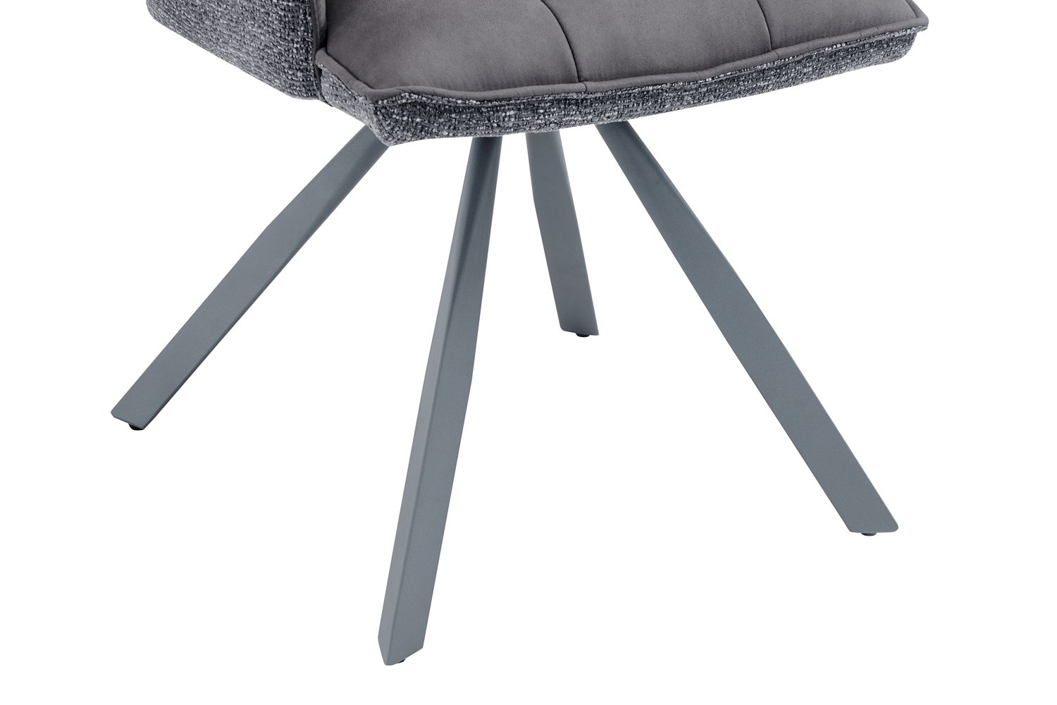 Chaise 'Solenne' Pivotante en tissu gris foncé - Image 8