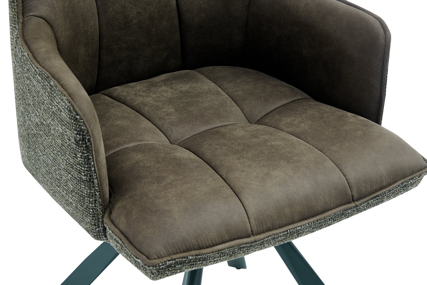 Chaise 'Solenne' Pivotante en tissu vert - Image 9