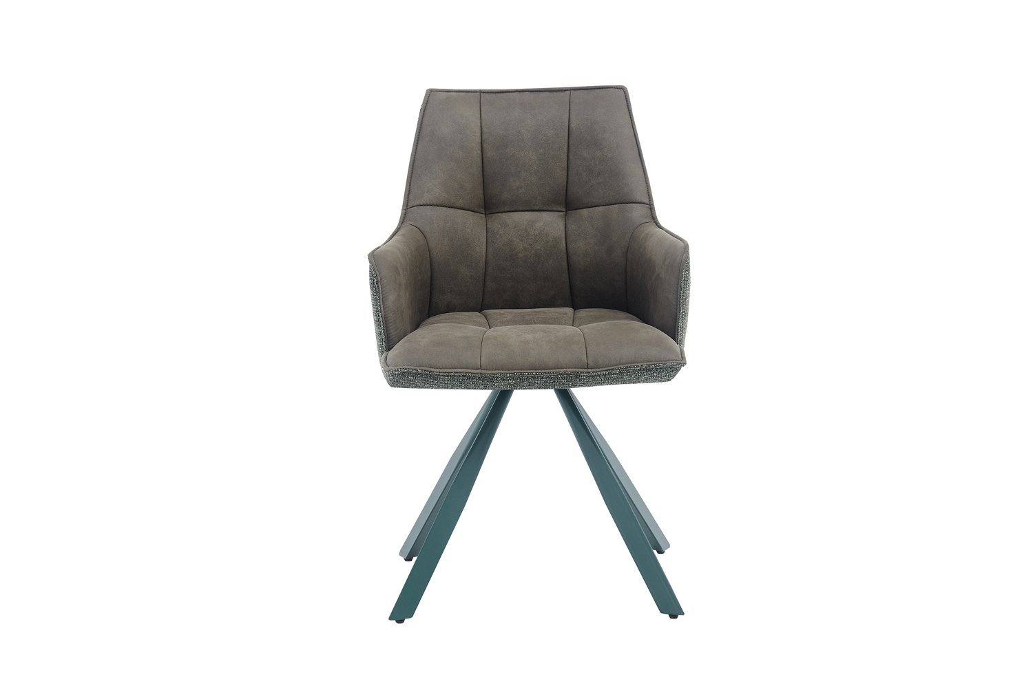 Chaise 'Solenne' Pivotante en tissu vert - Image 4