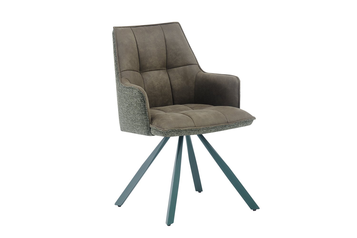 Chaise 'Solenne' Pivotante en tissu vert - Image 5