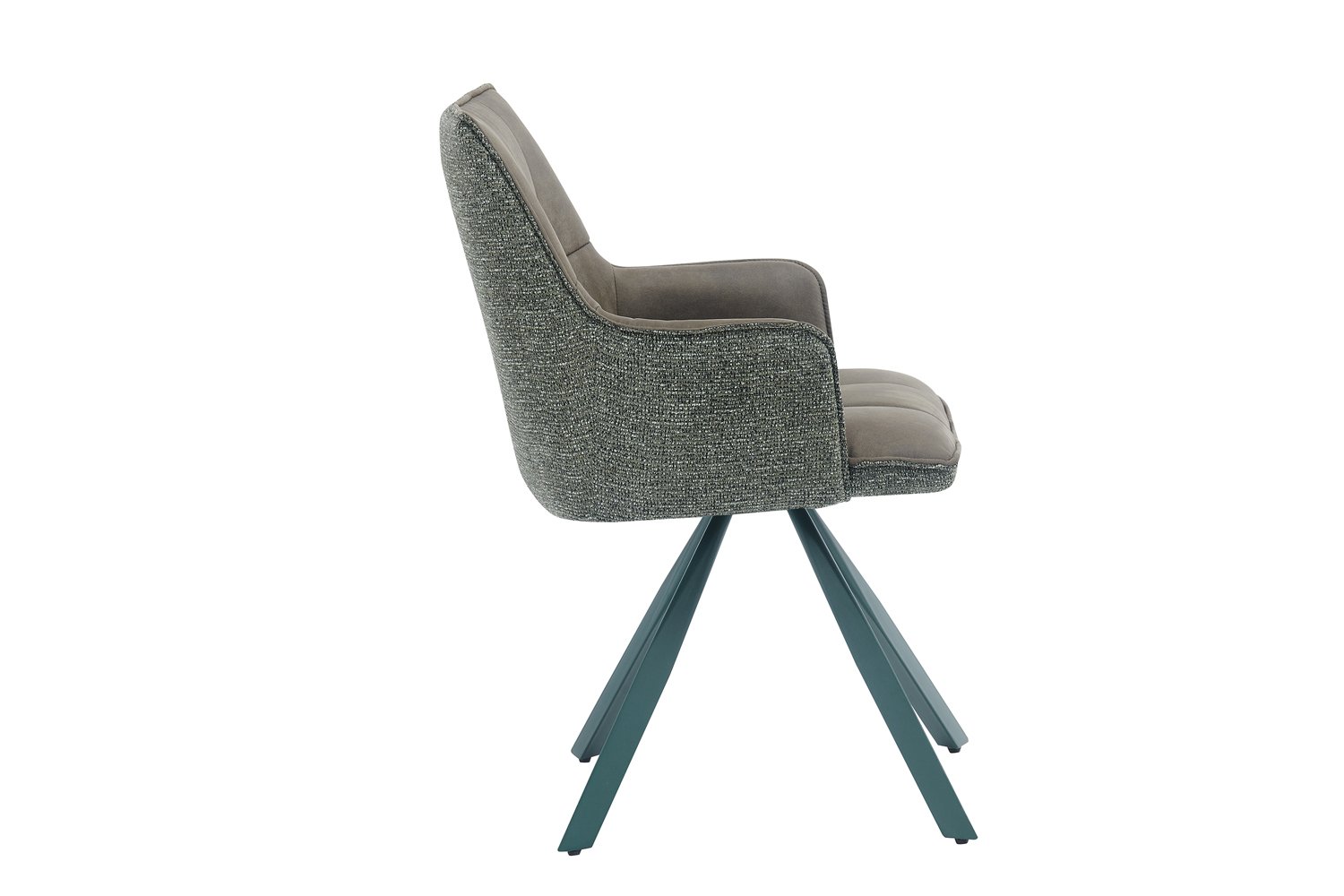 Chaise 'Solenne' Pivotante en tissu vert - Image 6