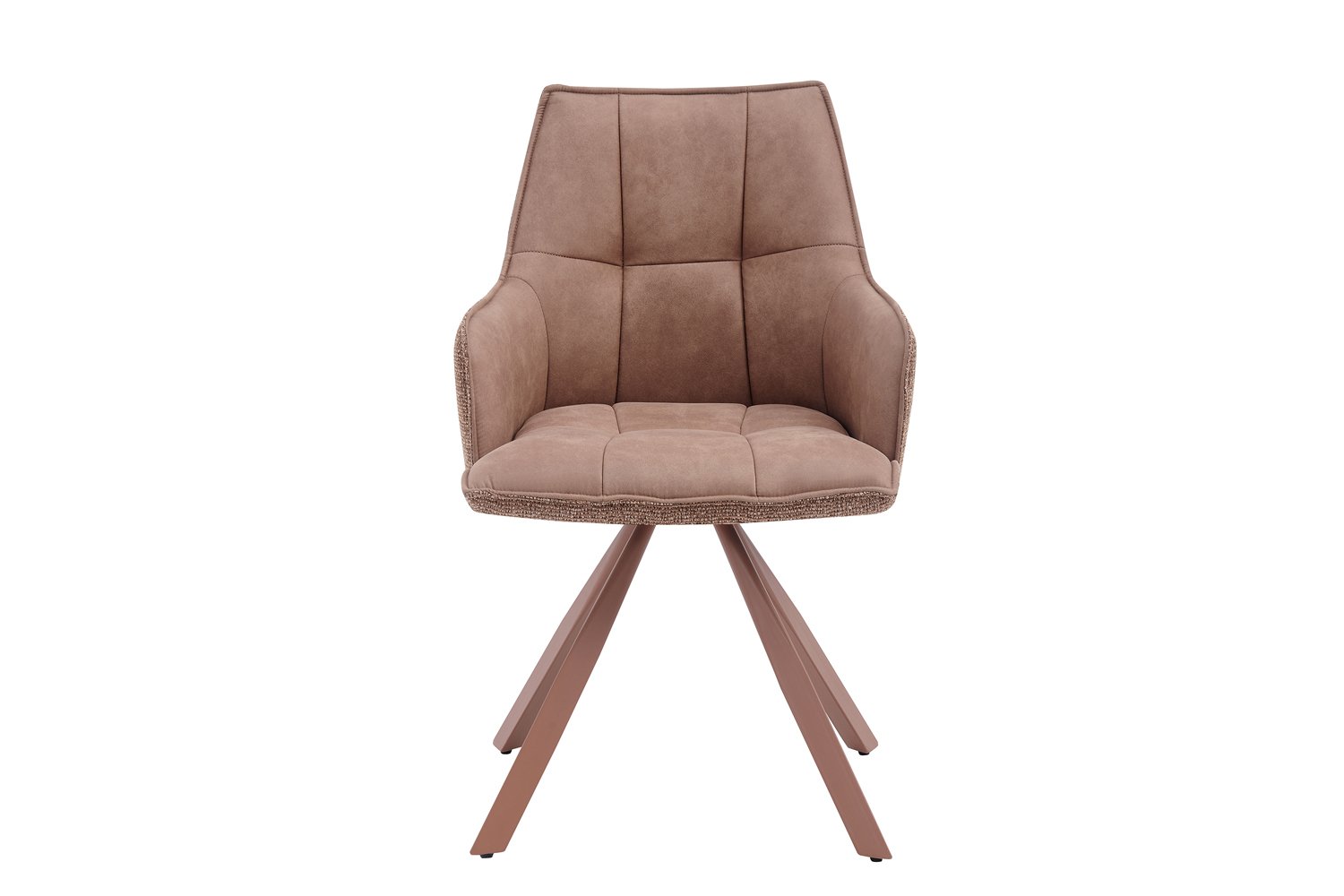 Chaise 'Solenne' Pivotante en tissu rose - Image 4