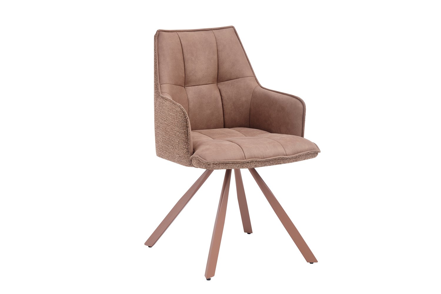 Chaise 'Solenne' Pivotante en tissu rose - Image 5
