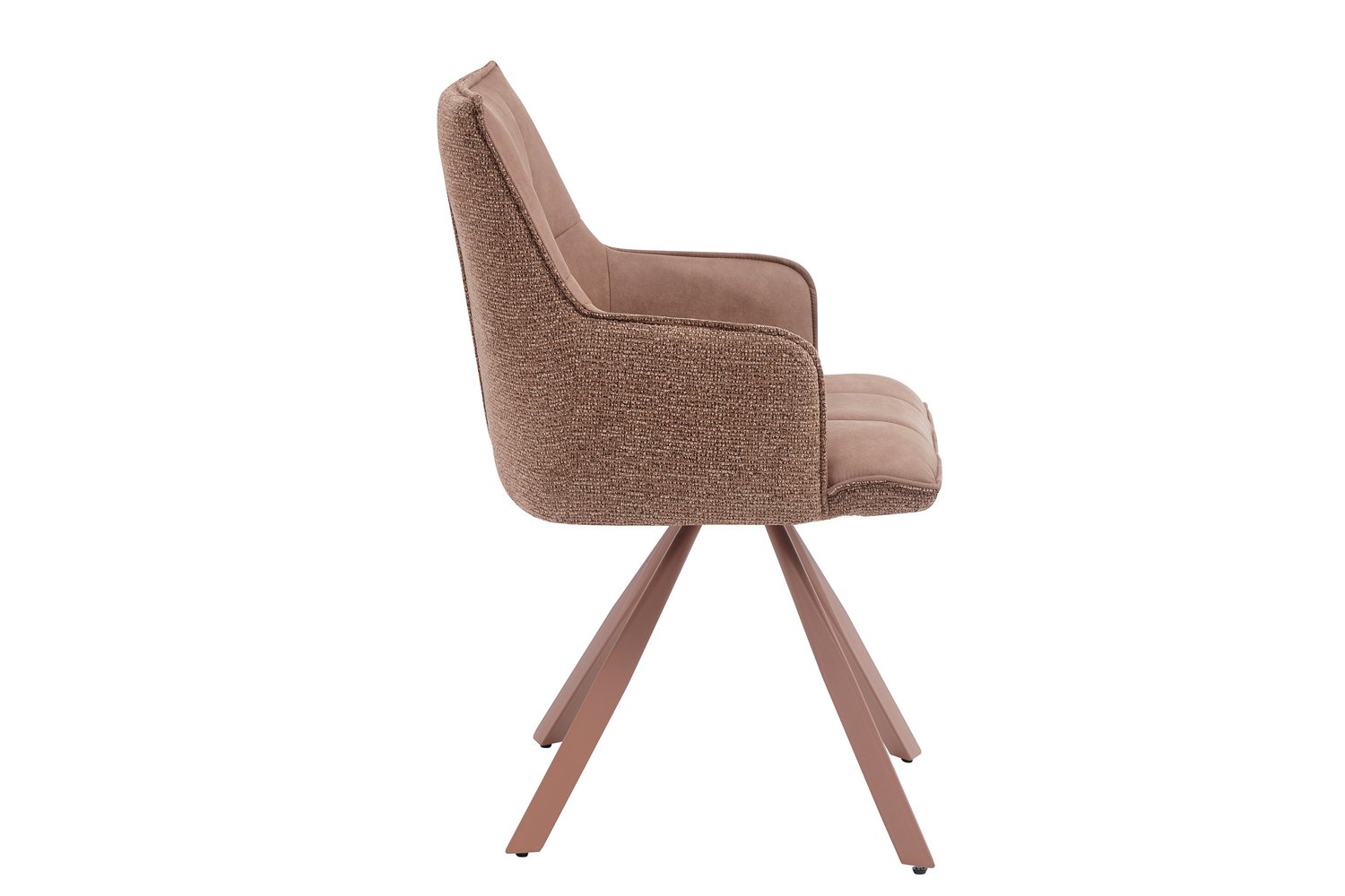 Chaise 'Solenne' Pivotante en tissu rose - Image 6