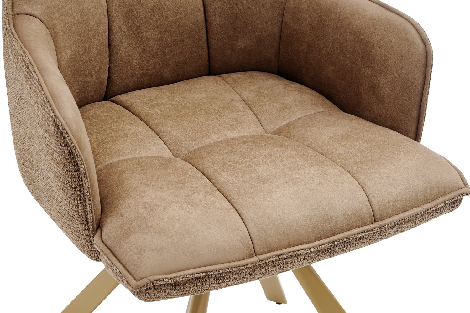 Chaise 'Solenne' Pivotante en tissu jaune - Image 9