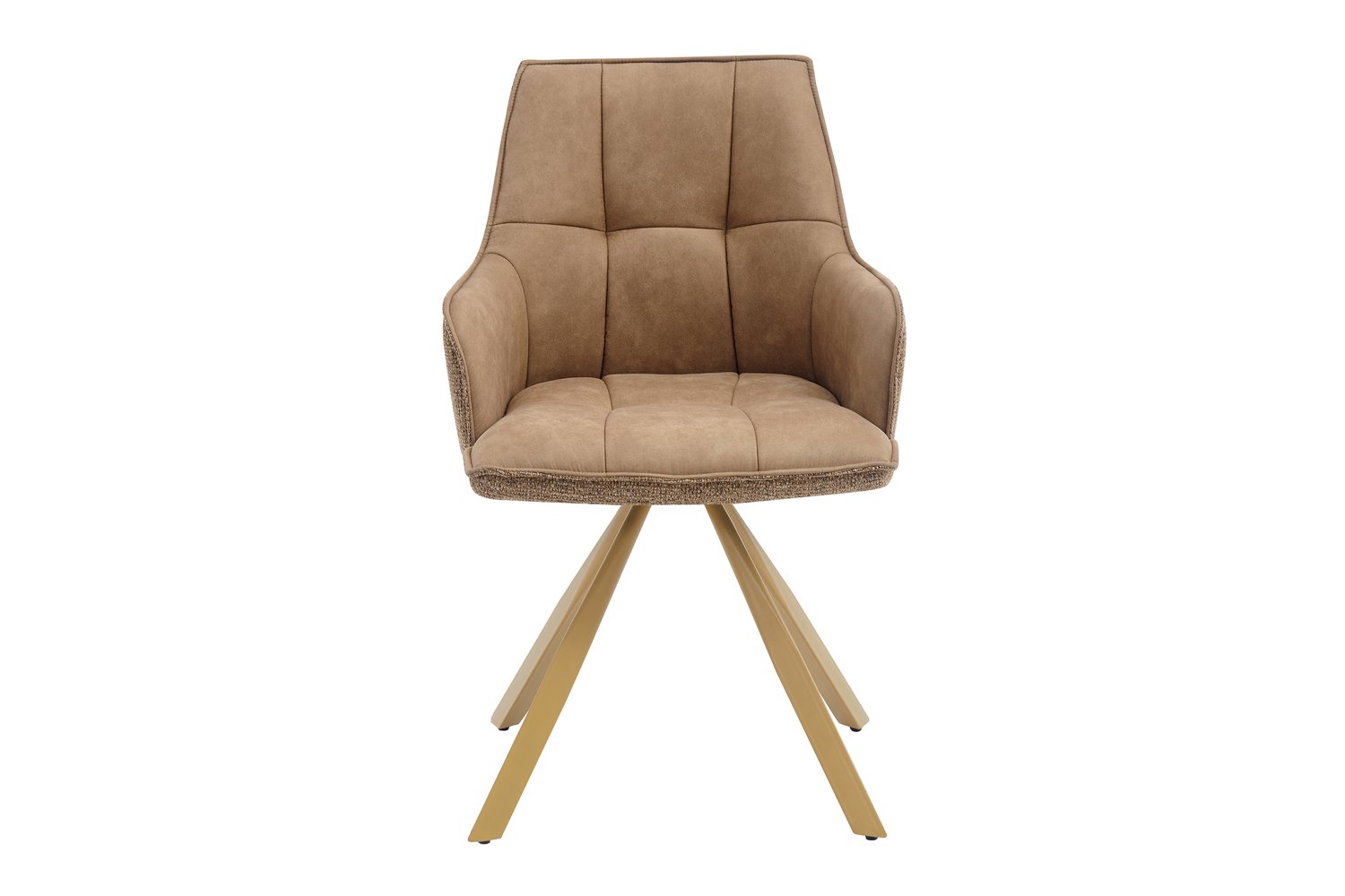 Chaise 'Solenne' Pivotante en tissu jaune - Image 4