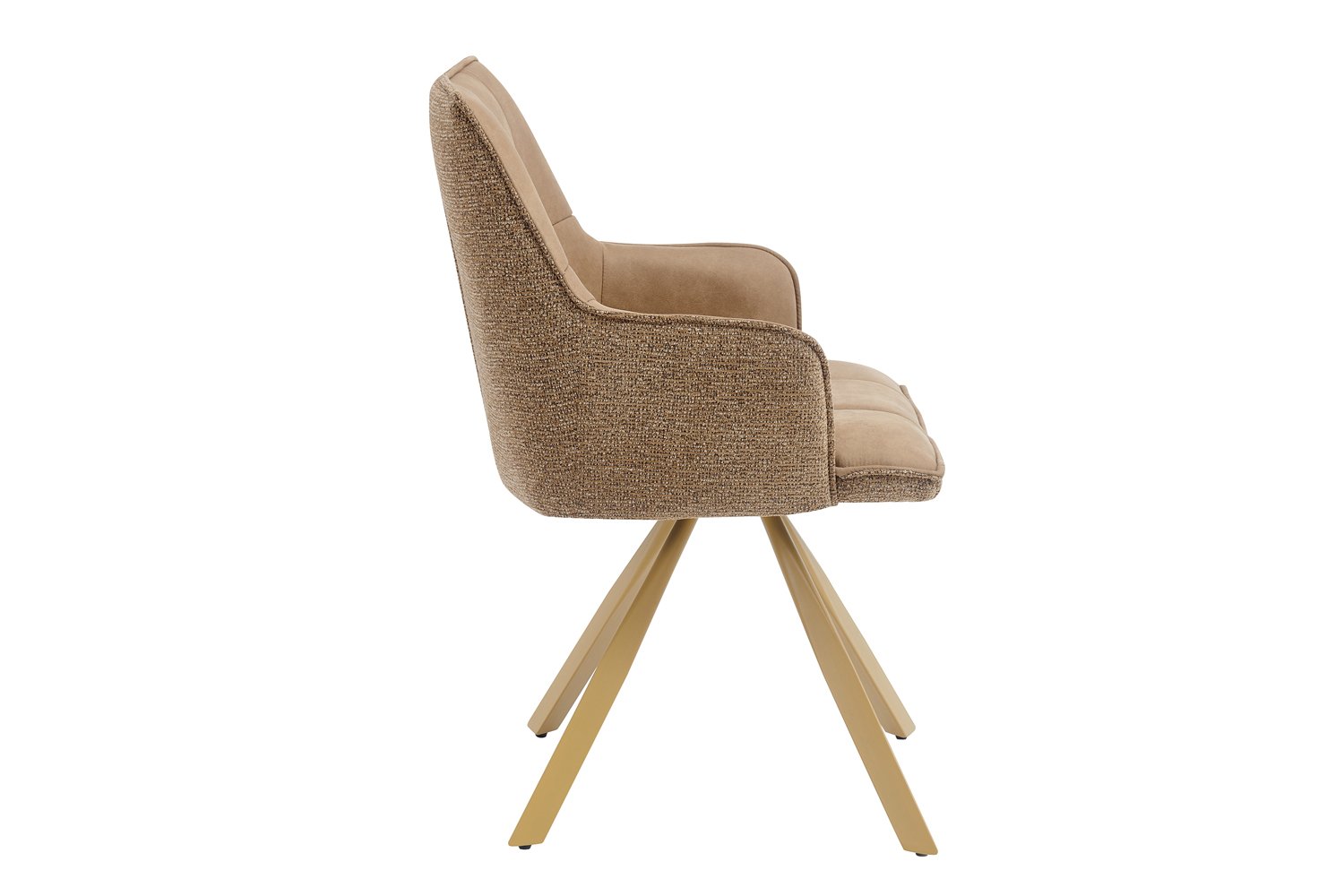 Chaise 'Solenne' Pivotante en tissu jaune - Image 6