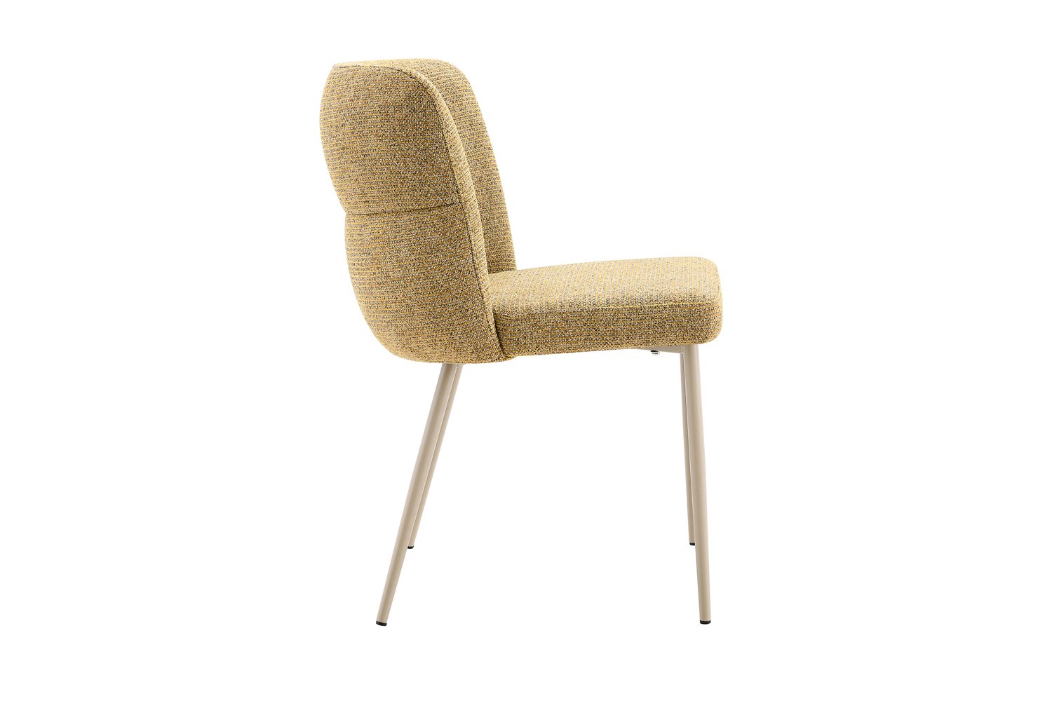 Chaise 'Alix' Tissu Jaune - Pied Beige - Image 6